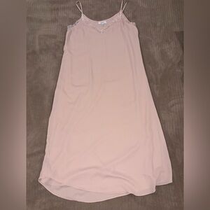 Babaton Pale Pink Lace-Trim Slip XS